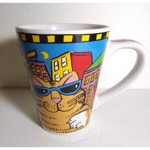 Catzilla Candace Reiter Designs Cool Cats Sunglasses Coffee Tea Mug Vintage 2003